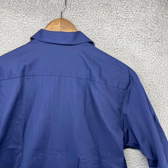 Vintage Sears Kings Road Shirt Mens Medium Blue Full Cut Perma Prest 70s 80s NOS - Picture 9 of 10